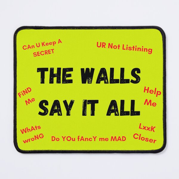 Item preview, The Walls Say It All yellow version designed and sold by Cora Gregory.