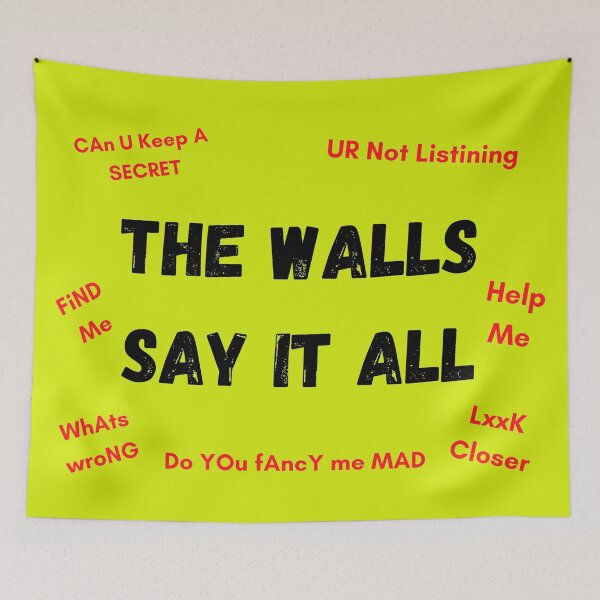 Item preview, The Walls Say It All yellow version designed and sold by Cora Gregory.