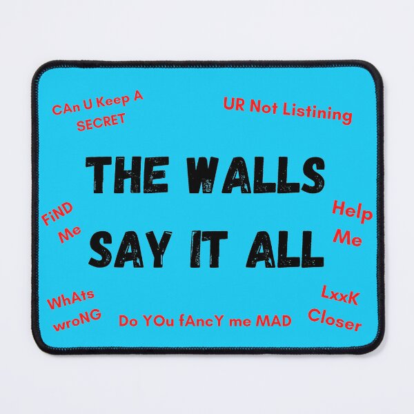 Item preview, The Walls Say It All blue version designed and sold by Cora Gregory.