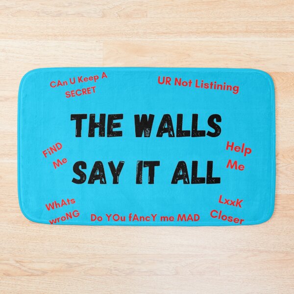 Item preview, The Walls Say It All blue version designed and sold by Cora Gregory.