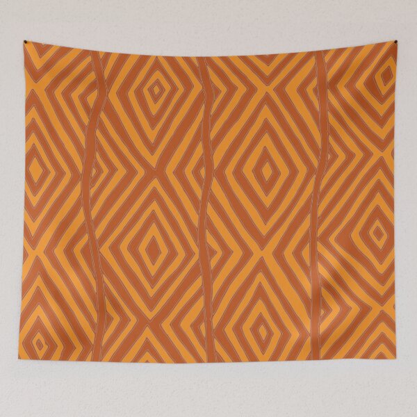 Item preview, Aboriginal art - Diamond pattern (Ochre Yellow and Light Brown) designed and sold by Black-Arts.