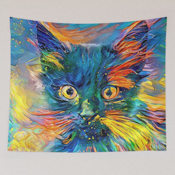 Item preview, DeepStyle abstraction cat designed and sold by blackhalt.