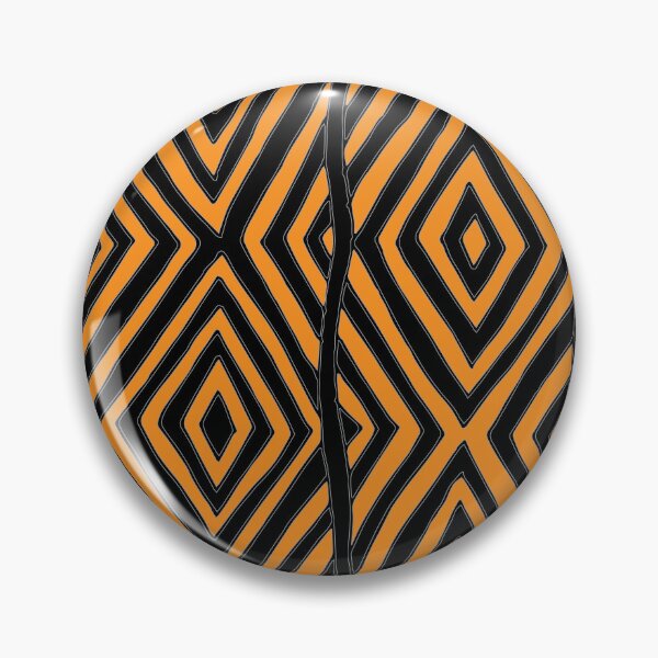 Item preview, Aboriginal art - Diamond pattern (Ochre Yellow and Black) designed and sold by Black-Arts.