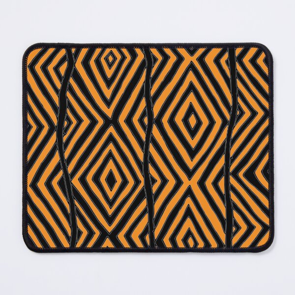 Item preview, Aboriginal art - Diamond pattern (Ochre Yellow and Black) designed and sold by Black-Arts.