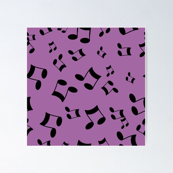 Purple Music Notes Posters for Sale | Redbubble