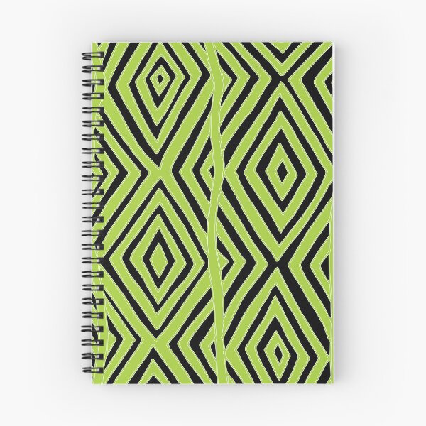 Item preview, Aboriginal art - Diamond pattern (Black and Lime Green) designed and sold by Black-Arts.