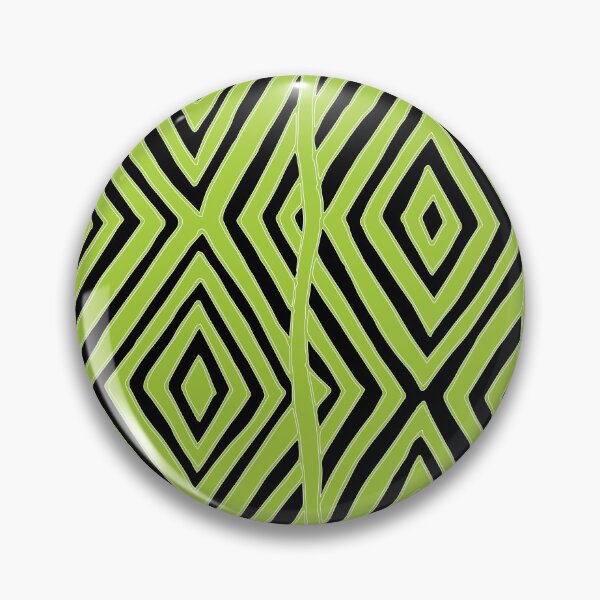 Item preview, Aboriginal art - Diamond pattern (Black and Lime Green) designed and sold by Black-Arts.