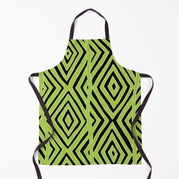 Item preview, Aboriginal art - Diamond pattern (Black and Lime Green) designed and sold by Black-Arts.