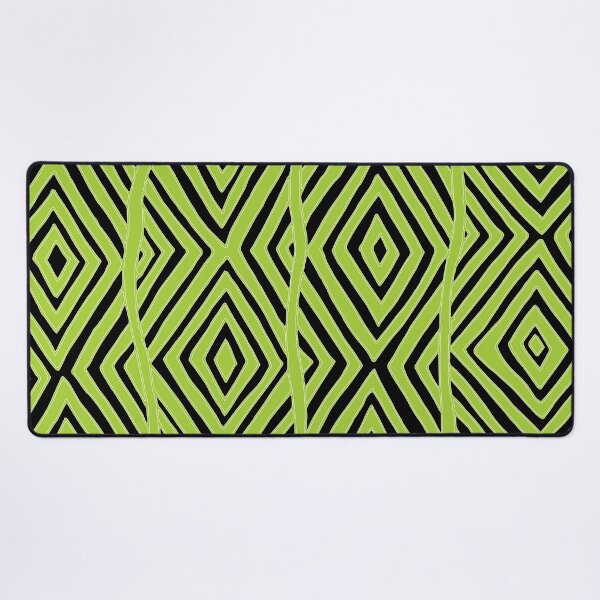 Item preview, Aboriginal art - Diamond pattern (Black and Lime Green) designed and sold by Black-Arts.