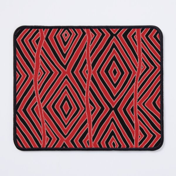 Item preview, Aboriginal art - Diamond pattern (Black and Red) designed and sold by Black-Arts.