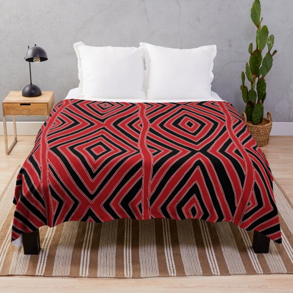 Item preview, Aboriginal art - Diamond pattern (Black and Red) designed and sold by Black-Arts.