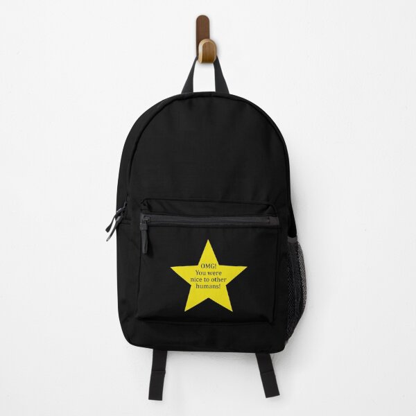 Item preview, "OMG! You were nice to other humans!" golden star (black) designed and sold by Fangirlsleep.