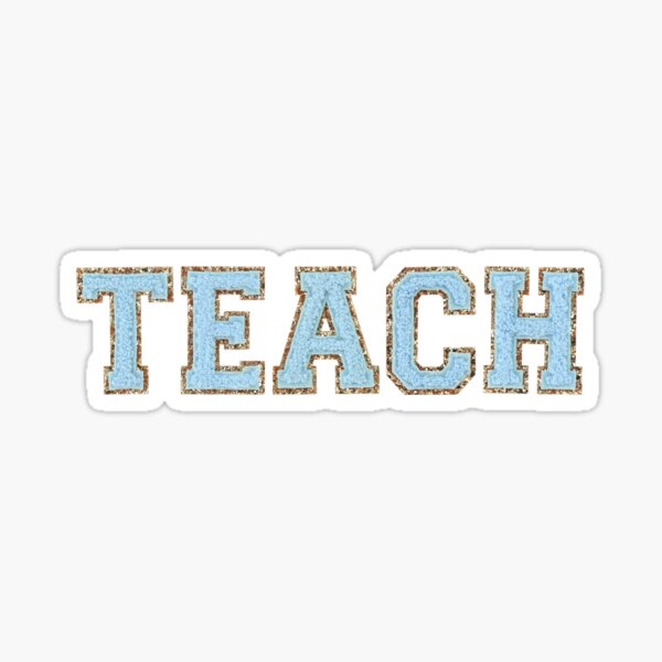 Item preview, Teach Glitter Varsity Letter Chenille Patches designed and sold by emfseal.