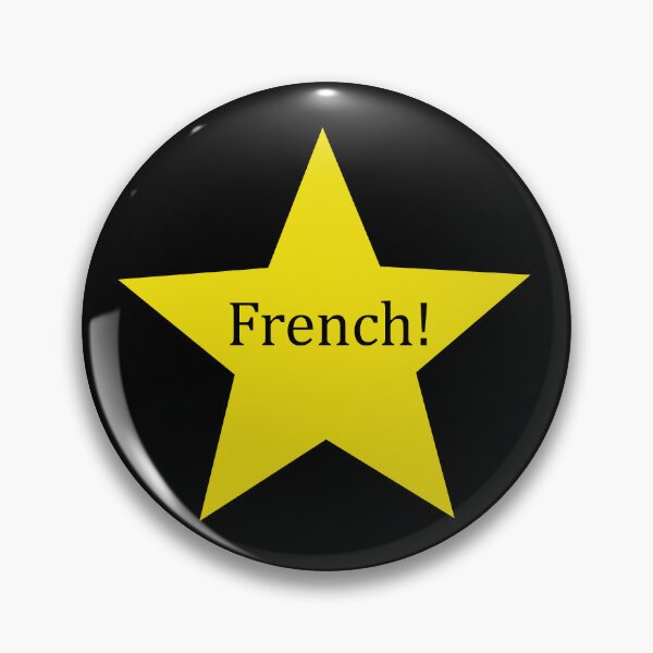 Item preview, "French!" golden star (black) designed and sold by Fangirlsleep.