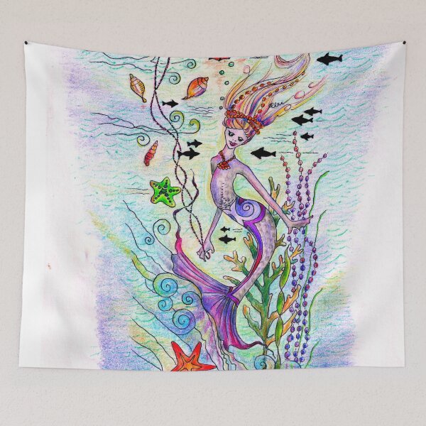 Item preview, Mermaid and Seahorse designed and sold by Linda Bassett.