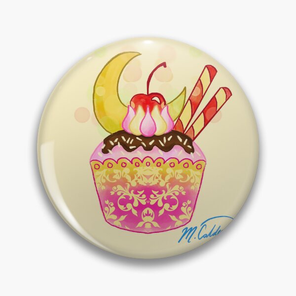 Item preview, Moon Cherry Cupcake designed and sold by MarielaArtShop.