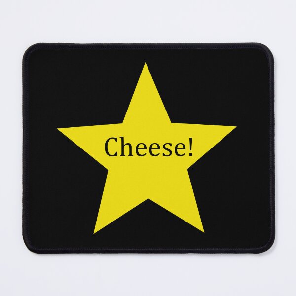 Item preview, "Cheese!" golden star (black) designed and sold by Fangirlsleep.