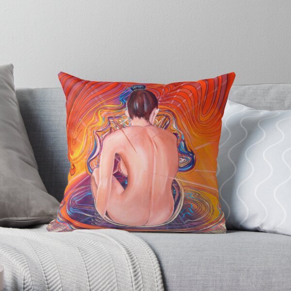 Acupuncture Energy Throw Pillow