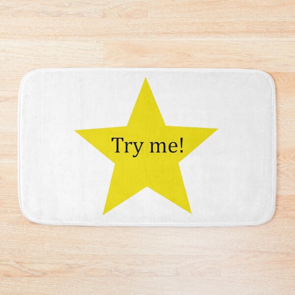 Item preview, "Try me!" golden star designed and sold by Fangirlsleep.