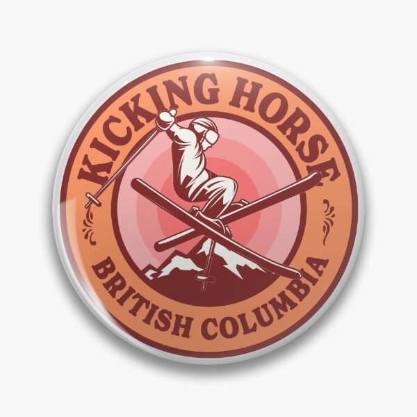 Item preview, Kicking Horse BC Ski Retro Badge designed and sold by modeoftravel.