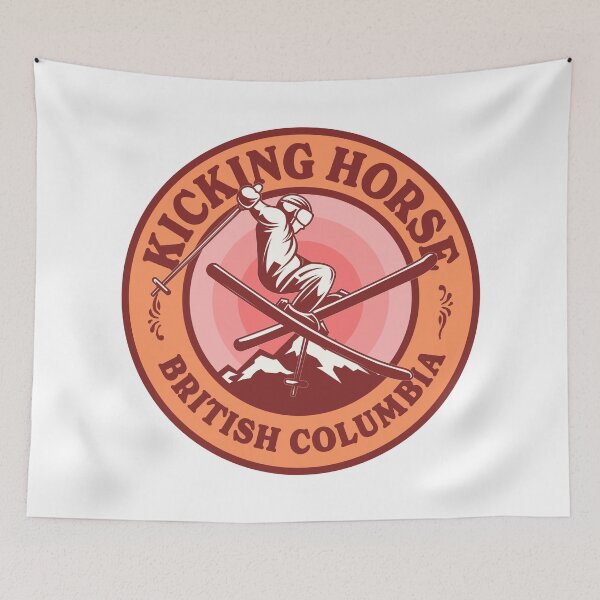 Item preview, Kicking Horse BC Ski Retro Badge designed and sold by modeoftravel.