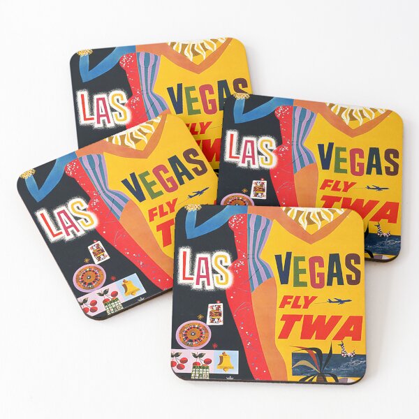 Item preview, Vintage Las Vegas Travel poster, Las Vegas, TWA poster, Show Girls, Sun and Fun, vintage vacation, Gambling, Gaming, Vegas, Craps, Roulette,  designed and sold by Nostrathomas66.