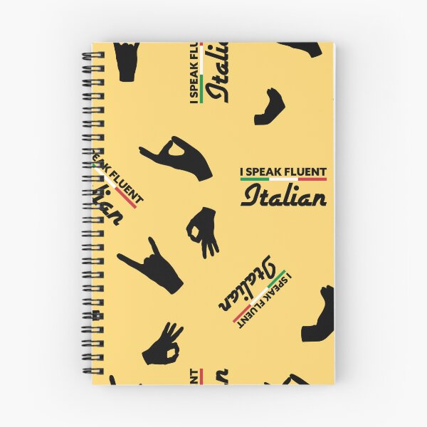 Item preview, I speak fluent Italian - Hand gesture on yellow designed and sold by Dibujo Divertido.