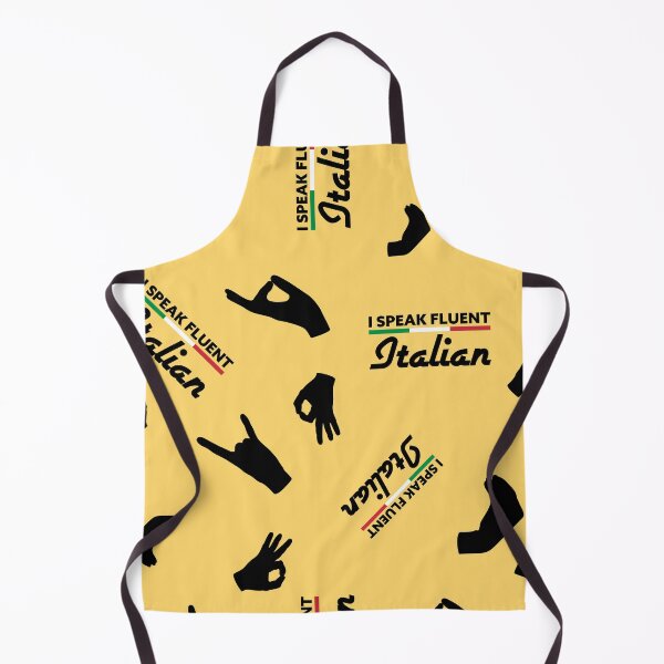 Item preview, I speak fluent Italian - Hand gesture on yellow designed and sold by Dibujo Divertido.