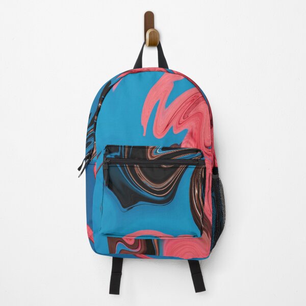 Item preview, Liquid painting pink and chocolate on blue designed and sold by jnfrortiz.