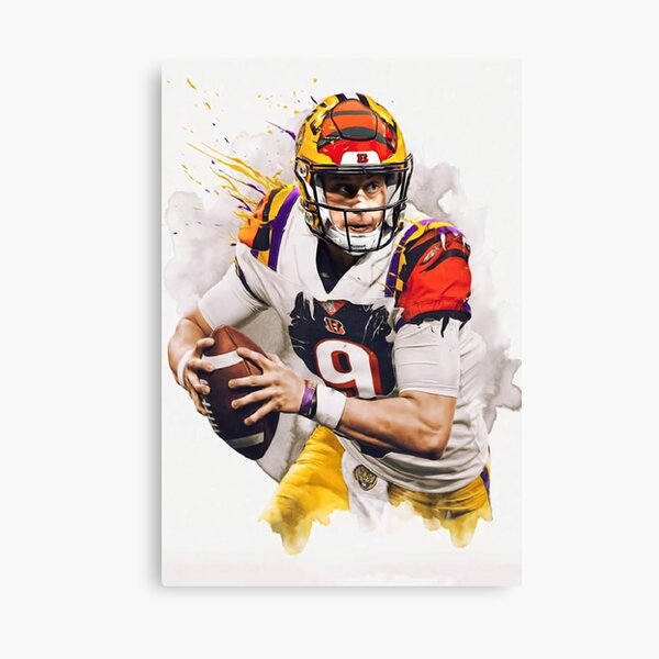 Joe Burrow - Cincinnati Bengals Oil on Canvas Youth T-Shirt by Michael  Pattison - Fine Art America