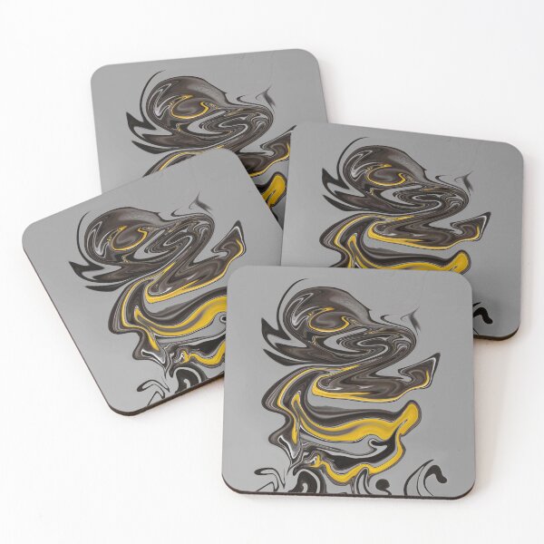 Item preview, Yellow and gray liquid paint for poster designed and sold by jnfrortiz.