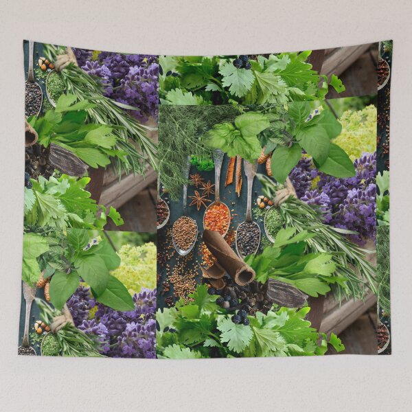 Item preview, Colorful Digital Photo Collage Herbs & Spices Design designed and sold by EarthArtDesigns.