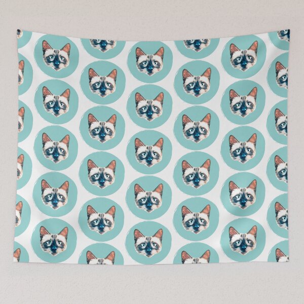 Item preview, Siamese Cat - Cute Cat Pop Art Paint Dot - WPAP designed and sold by inkandmoth.