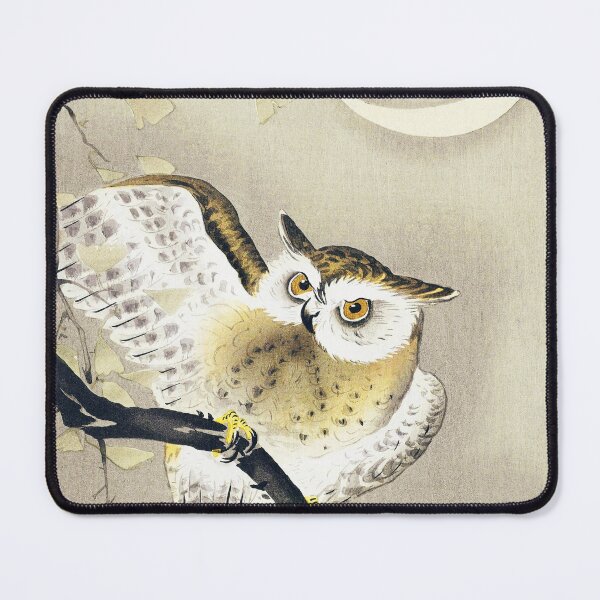 Item preview, Japanese Long-eared owl in ginkgo designed and sold by vanyadesign.