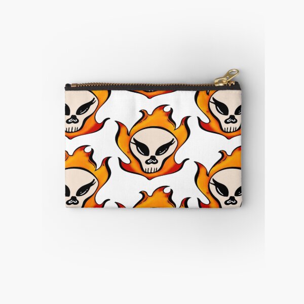 Item preview, Skull with flames designed and sold by Crochetamommy.