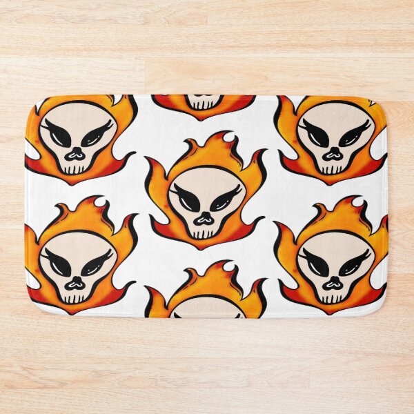 Item preview, Skull with flames designed and sold by Crochetamommy.