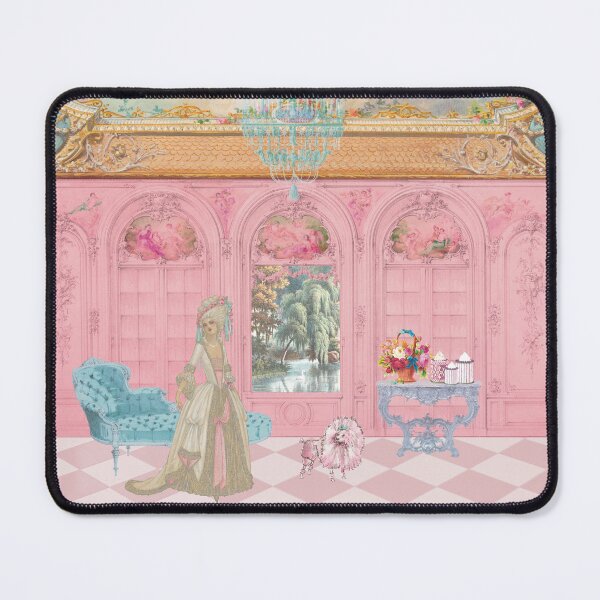 Item preview, Marie Antoinette At Chateau Versailles with Cake and Her Pink French Poodle  designed and sold by CaseyMichelleArt.
