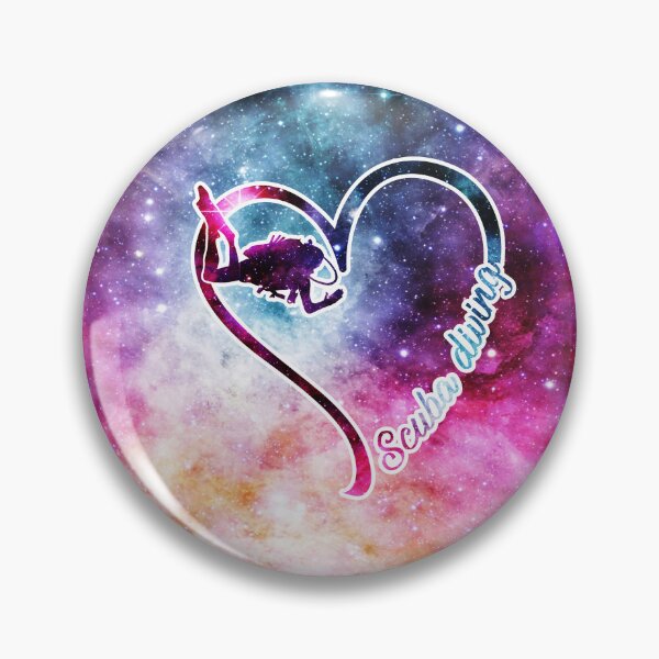 Item preview, Scuba diving Full Galaxy heart designed and sold by MobertsonArt.