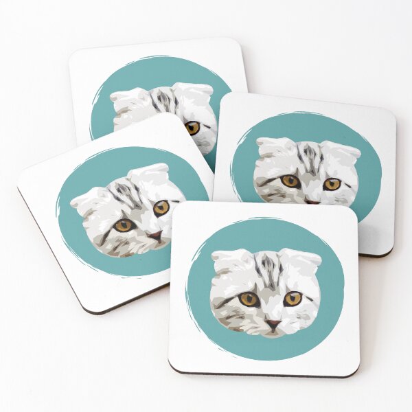 Item preview, Scottish Fold Cat - Cute Cat Pop Art - Cat with folded ears - Paint Dot - WPAP designed and sold by inkandmoth.