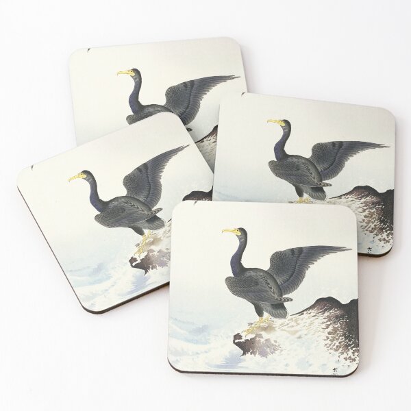 Item preview, Red mask cormorant on rock designed and sold by vanyadesign.