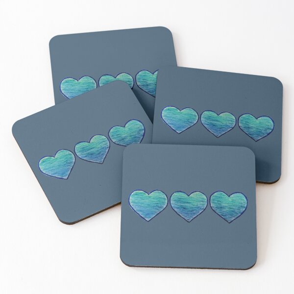 Item preview, Oil Pastel Ocean Hearts designed and sold by marylovesshrek.