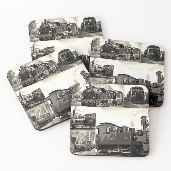 Item preview, Classic Vintage Trains Montage #3 Sepia Color designed and sold by Krispsm.
