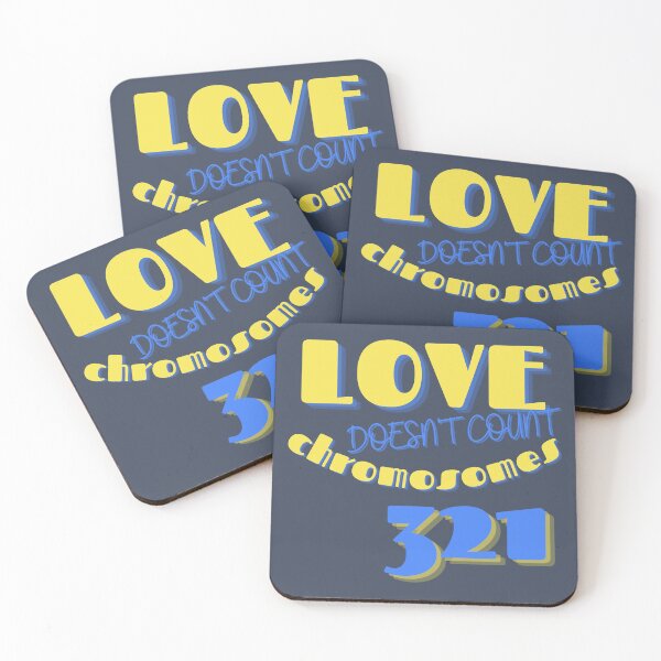 Item preview, Love Doesn't Count Chromosomes 3/21 World Down Syndrome Day designed and sold by GrynszpanDezign.