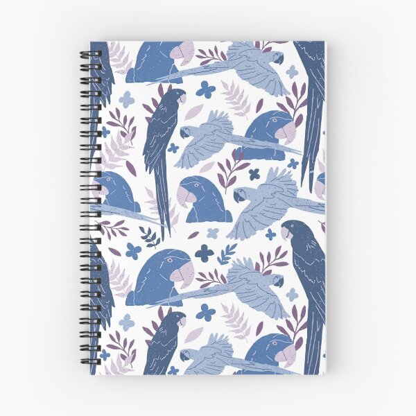 Item preview, Blue Parrots Leaves Pattern designed and sold by Mnightsa.