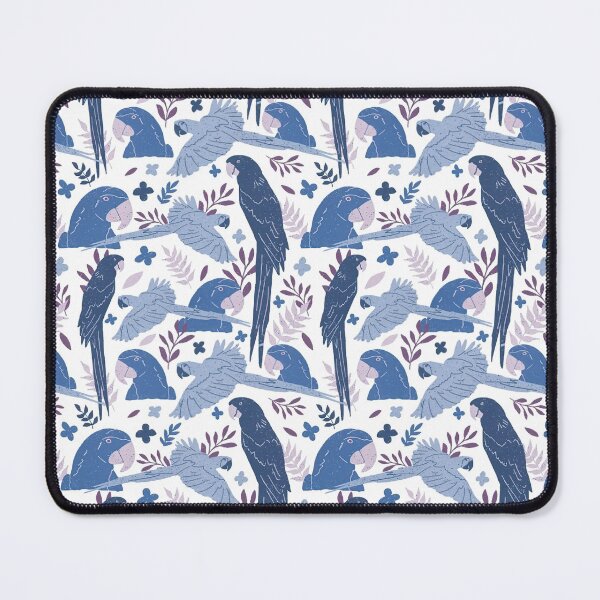 Item preview, Blue Parrots Leaves Pattern designed and sold by Mnightsa.