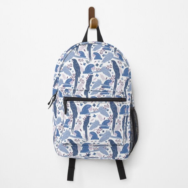Item preview, Blue Parrots Leaves Pattern designed and sold by Mnightsa.