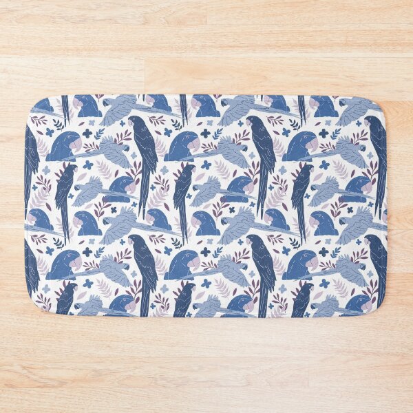 Item preview, Blue Parrots Leaves Pattern designed and sold by Mnightsa.