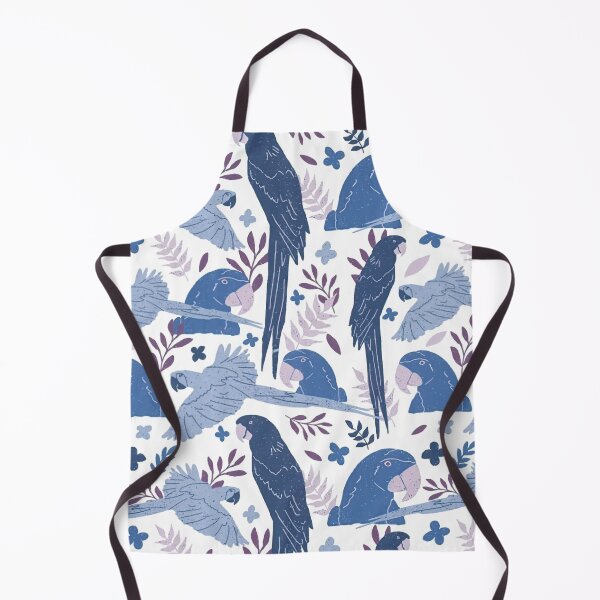 Item preview, Blue Parrots Leaves Pattern designed and sold by Mnightsa.