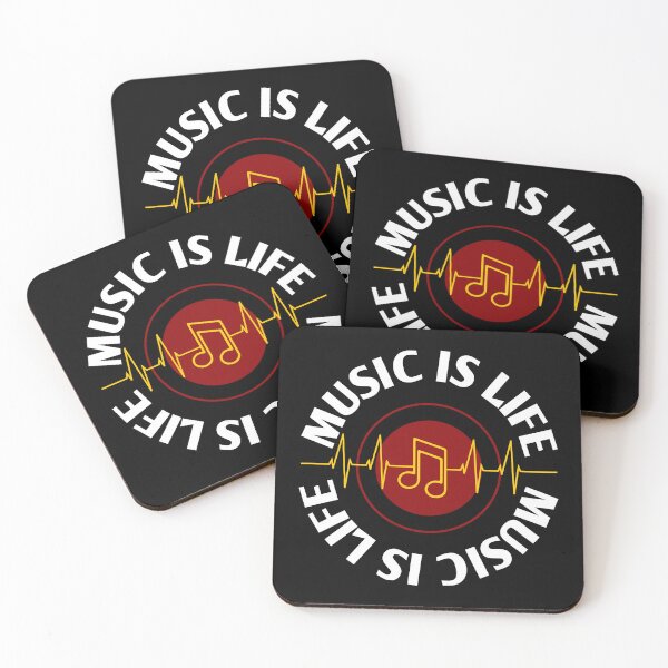 Item preview, Music Is Life - Music Heartbeat - Music Lover Quotes designed and sold by WIZECROW.