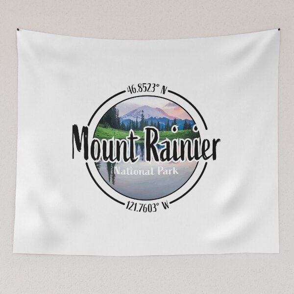 Item preview, Mount Rainier Design with Latitude and Longitude designed and sold by Redneck Designs.